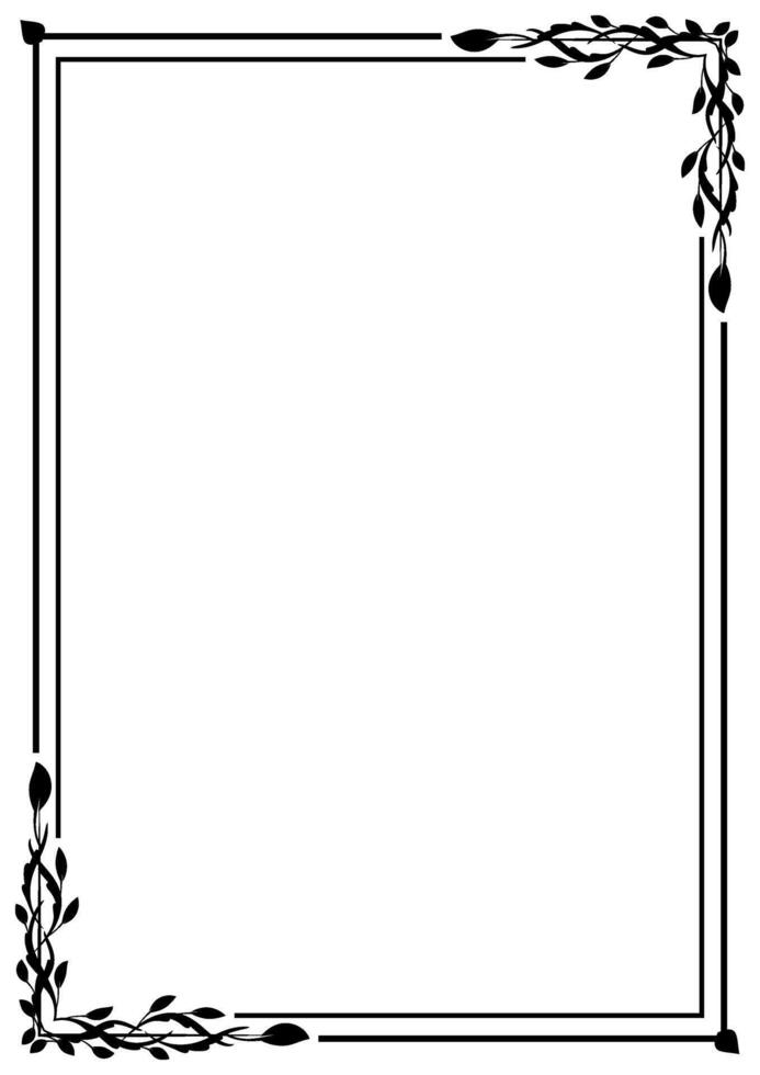 Classic Vintage Ornamental Border Frame Retro Style. vector