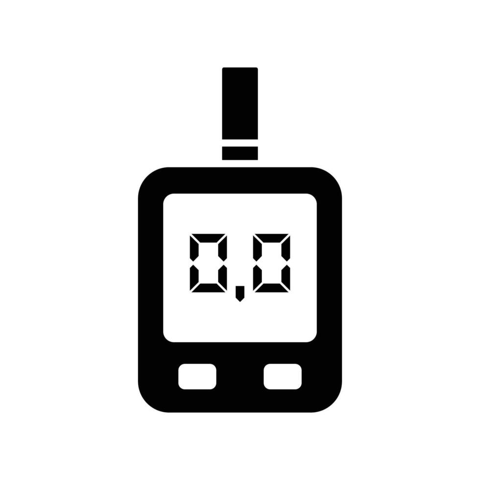 Blood Sugar Test Device Icon vector