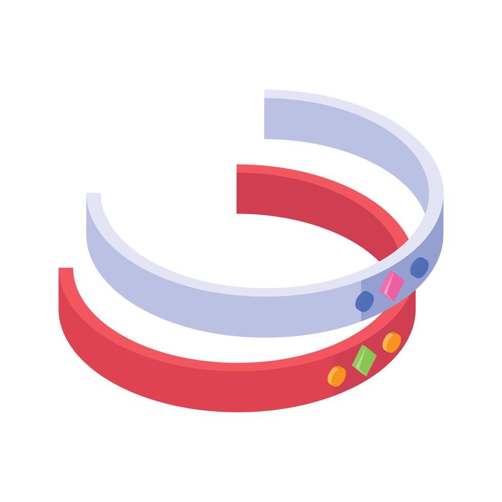 A pair of hairbands with small decorative gems.. vector