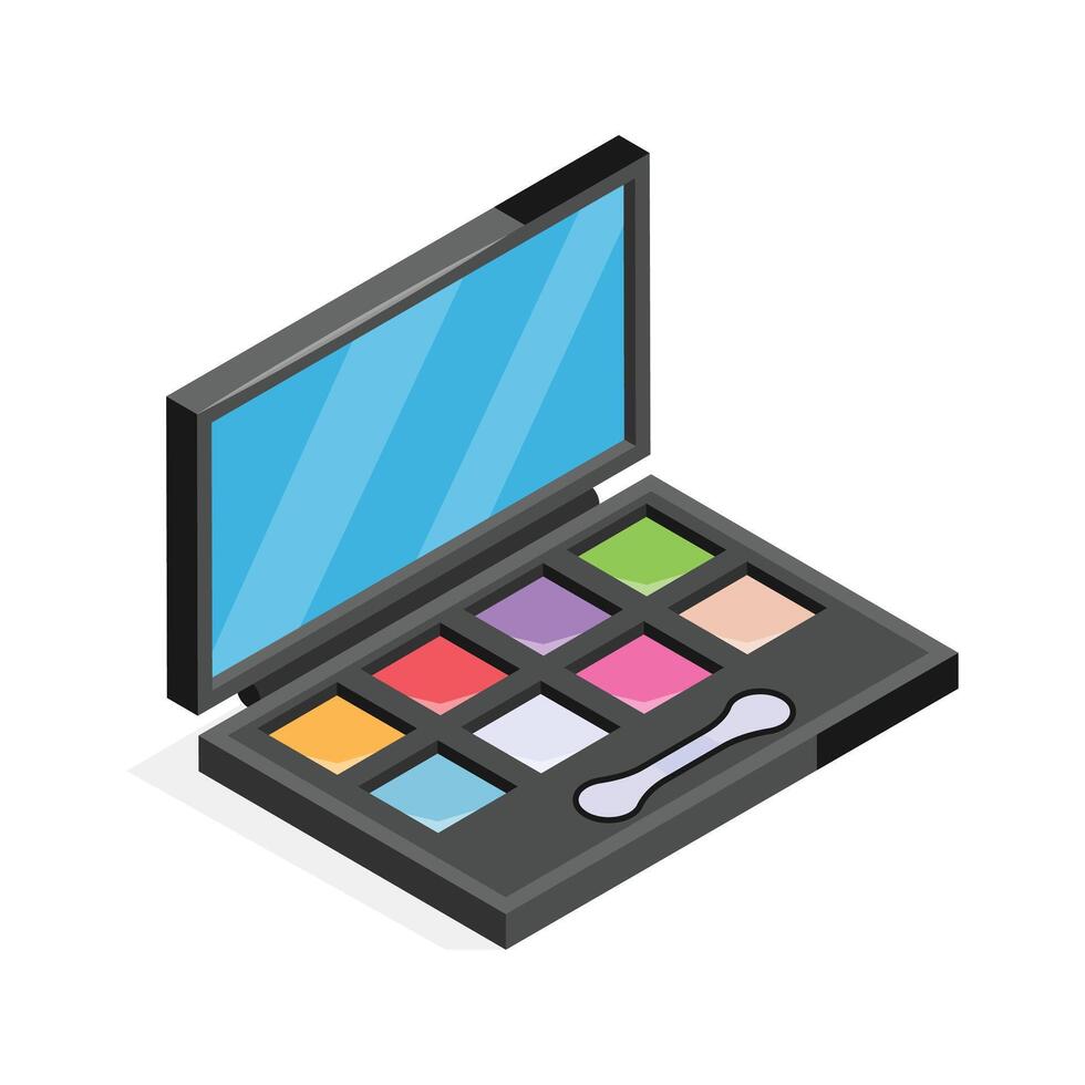 A makeup eyeshadow palette with multiple colors for beauty looks..', vector