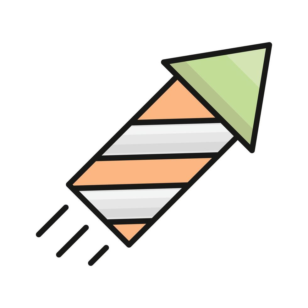 A Fireworks rocket ready to light up the sky on New Year's Eve. vector