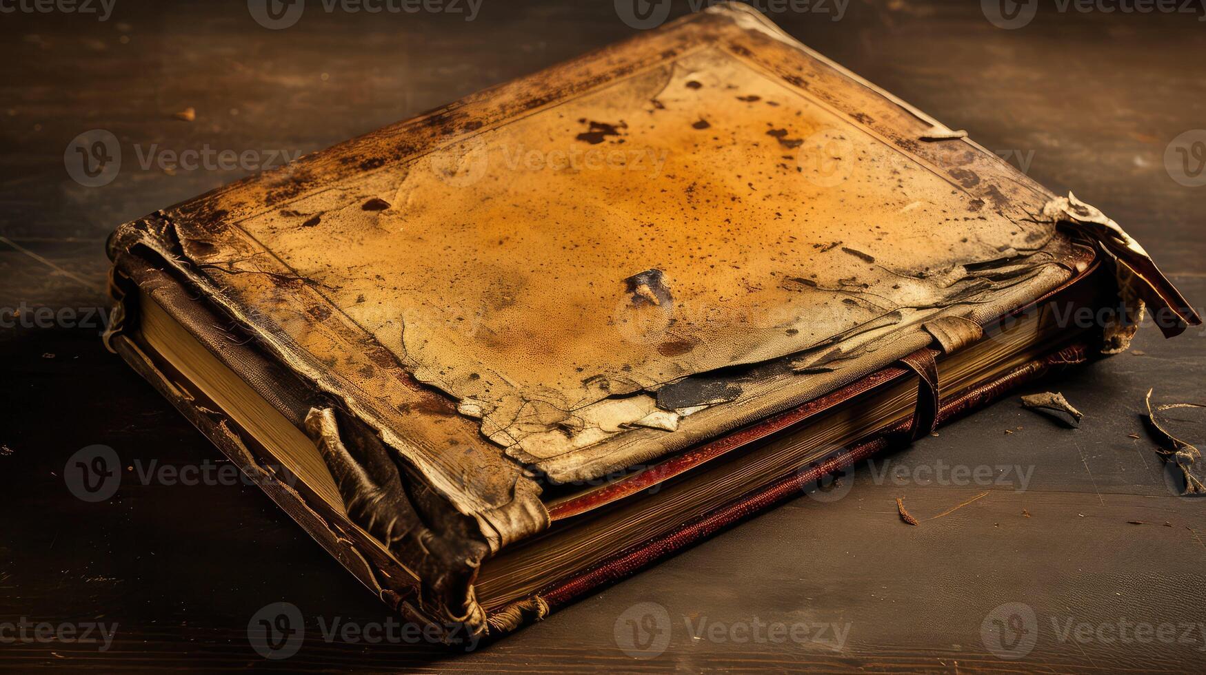 leather distressed book cover photo
