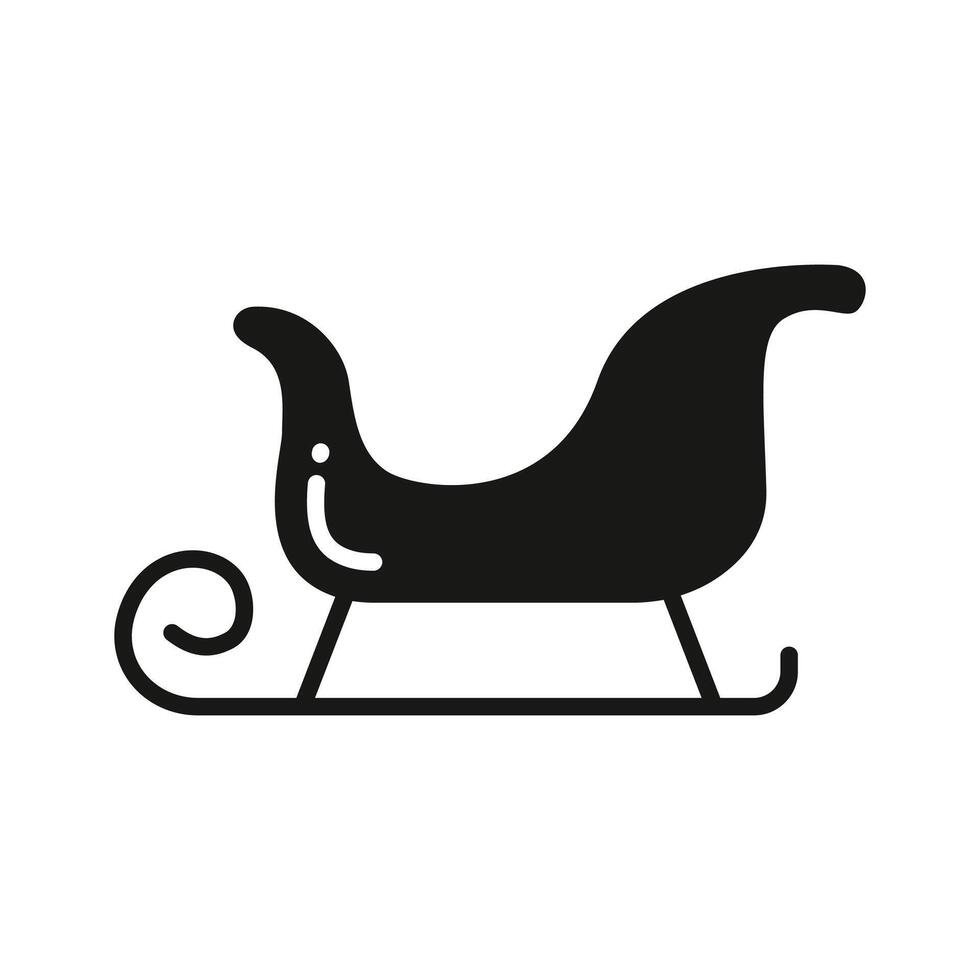 Grab this amazing christmas sleigh icon design in modern style, vector