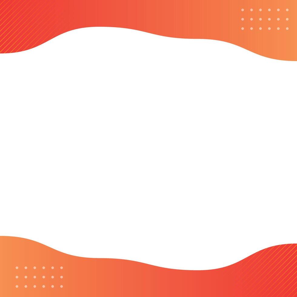Bright orange wave frame with transparent center for text or images vector