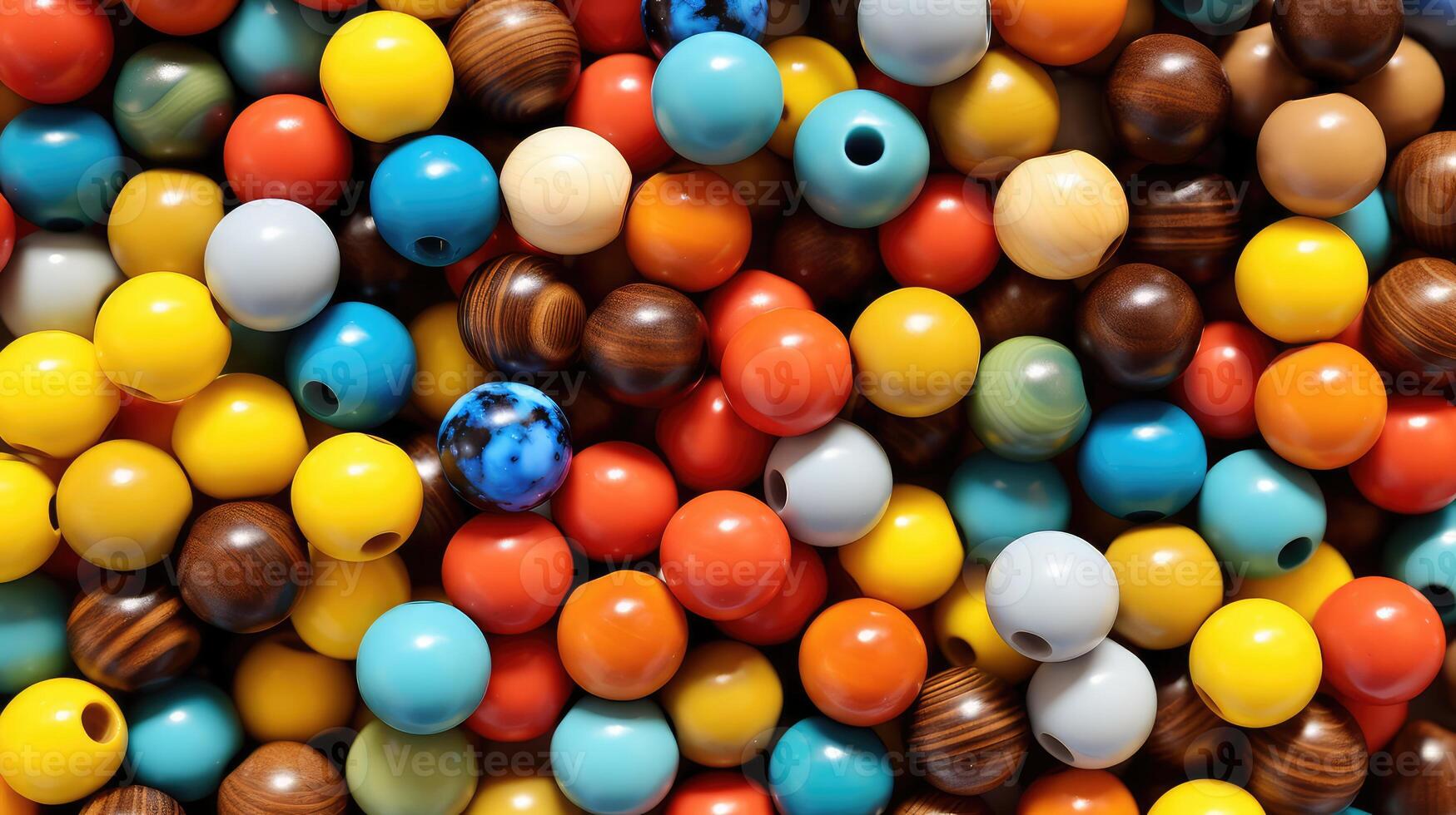dyed wood beads photo