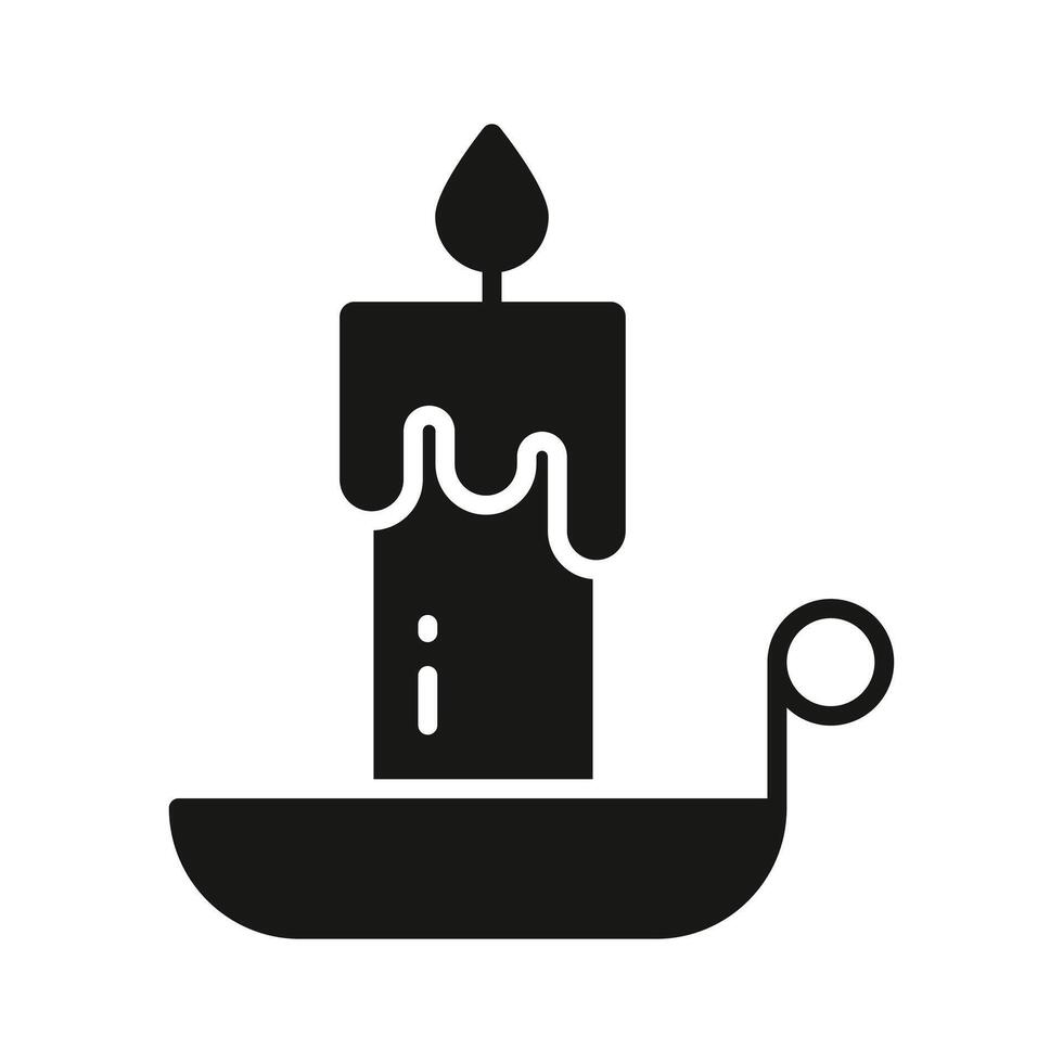 A captivating icon of candle, ready to use , vector