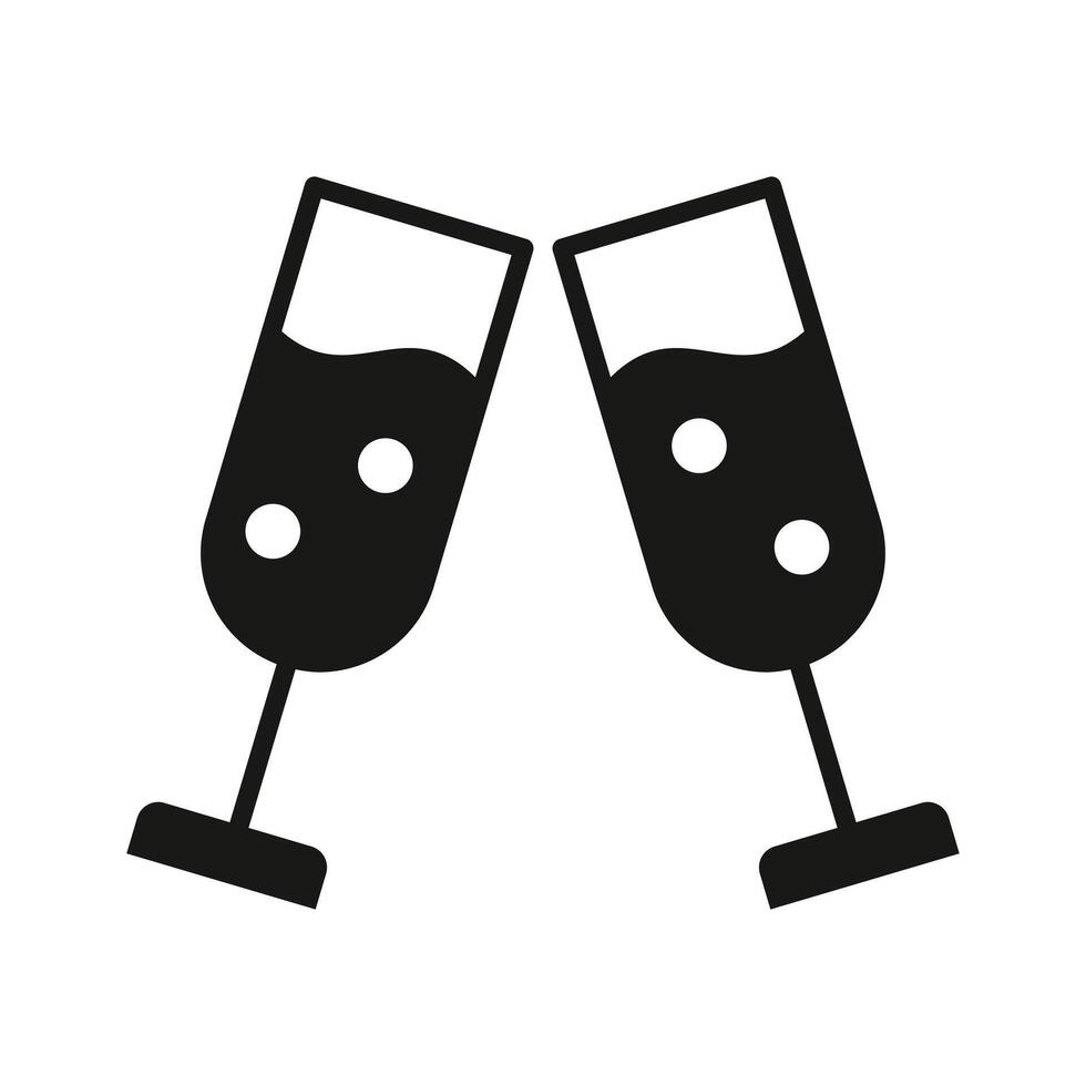 Cheers icon on white background, vector