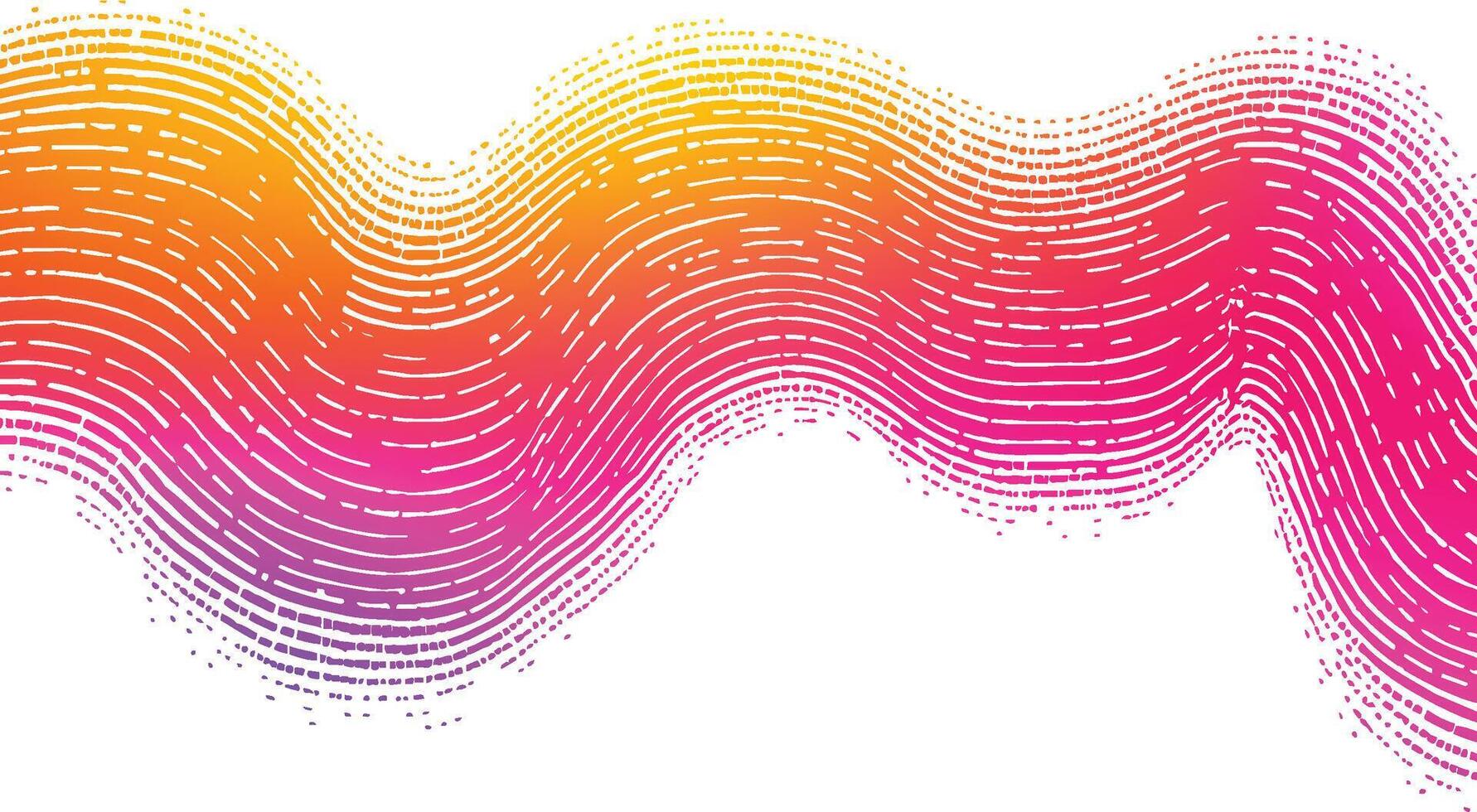 Wave-like colors blend into each other on a digital abstract background. vector