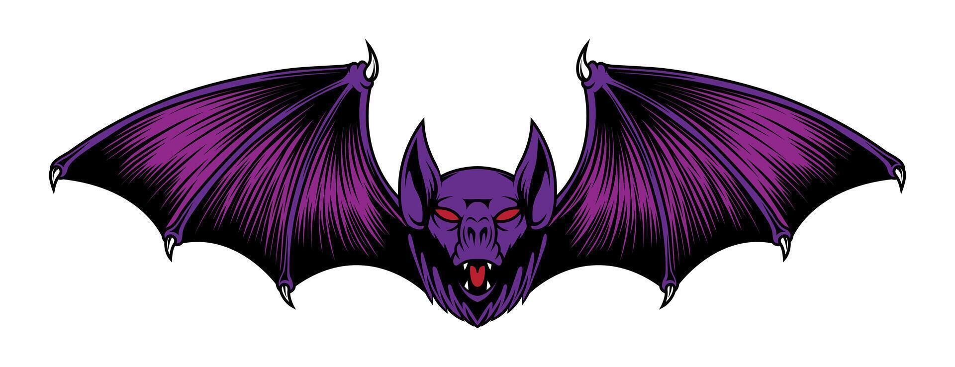 bat with a scary face vector