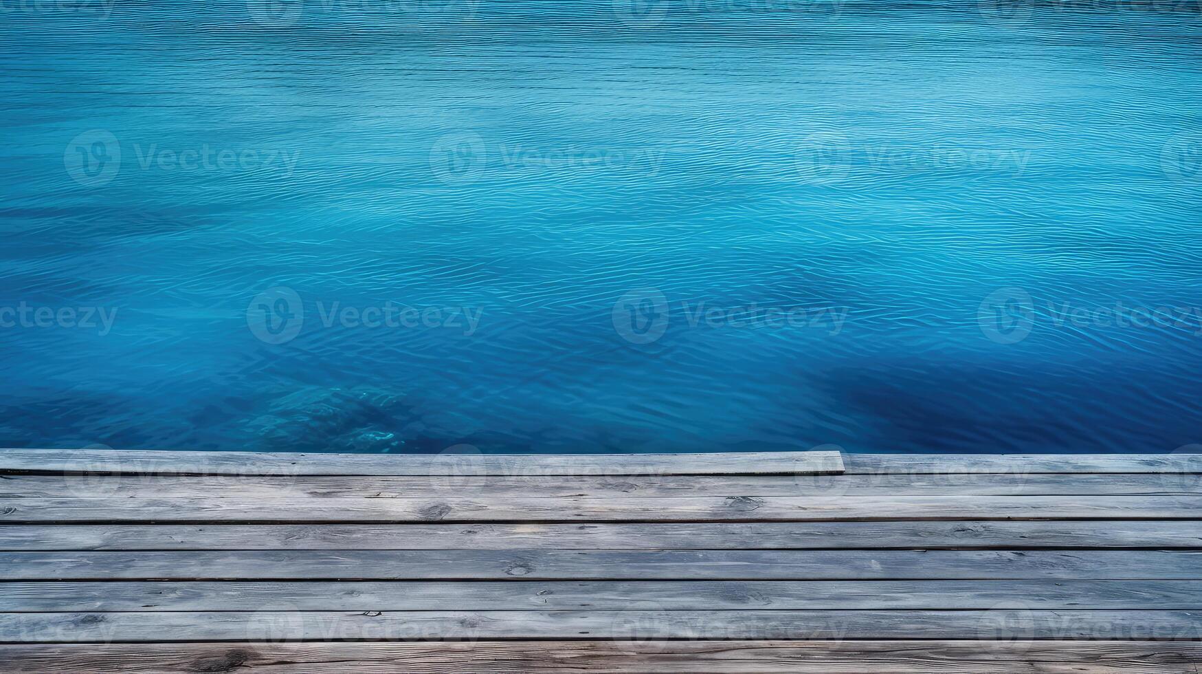 dock wood background blue photo