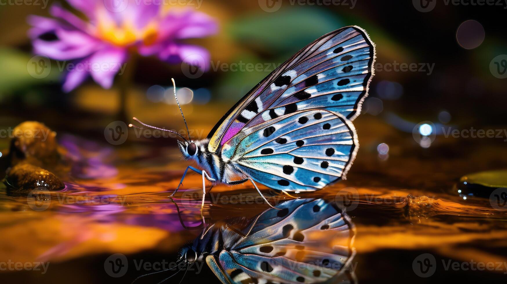 close butterfly water photo