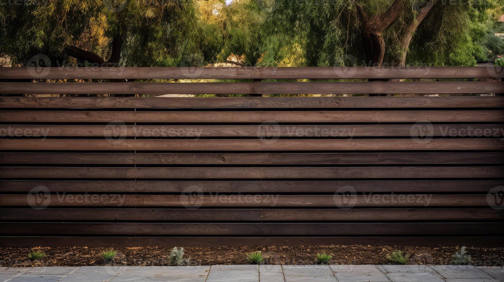 fence horizontal wood photo
