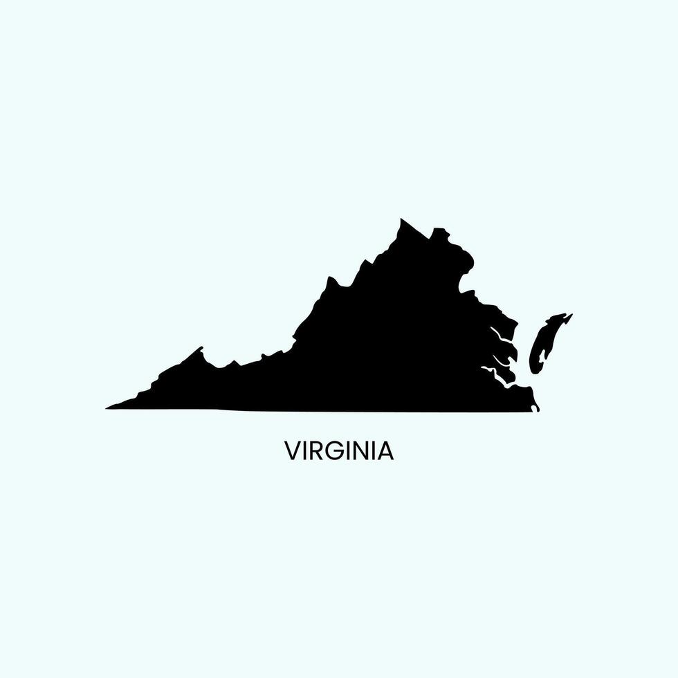 Virginia map illustration. vector