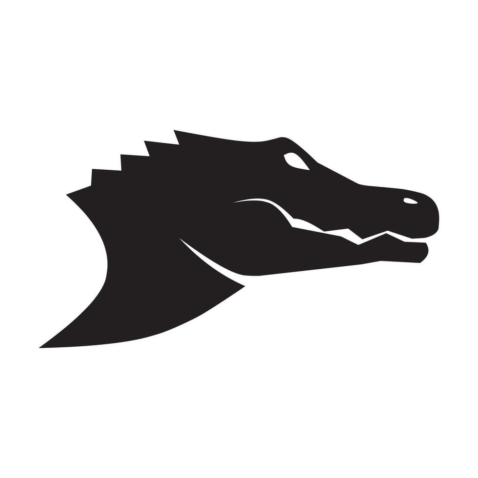 Crocodile head drawing illustration vector