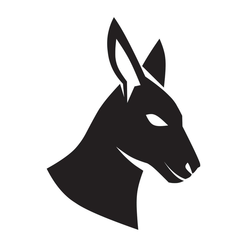 Kangaroo head drawing illustration vector
