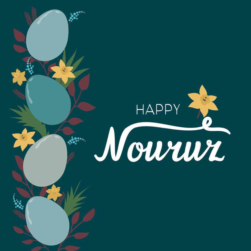 Happy Nouruz card vector