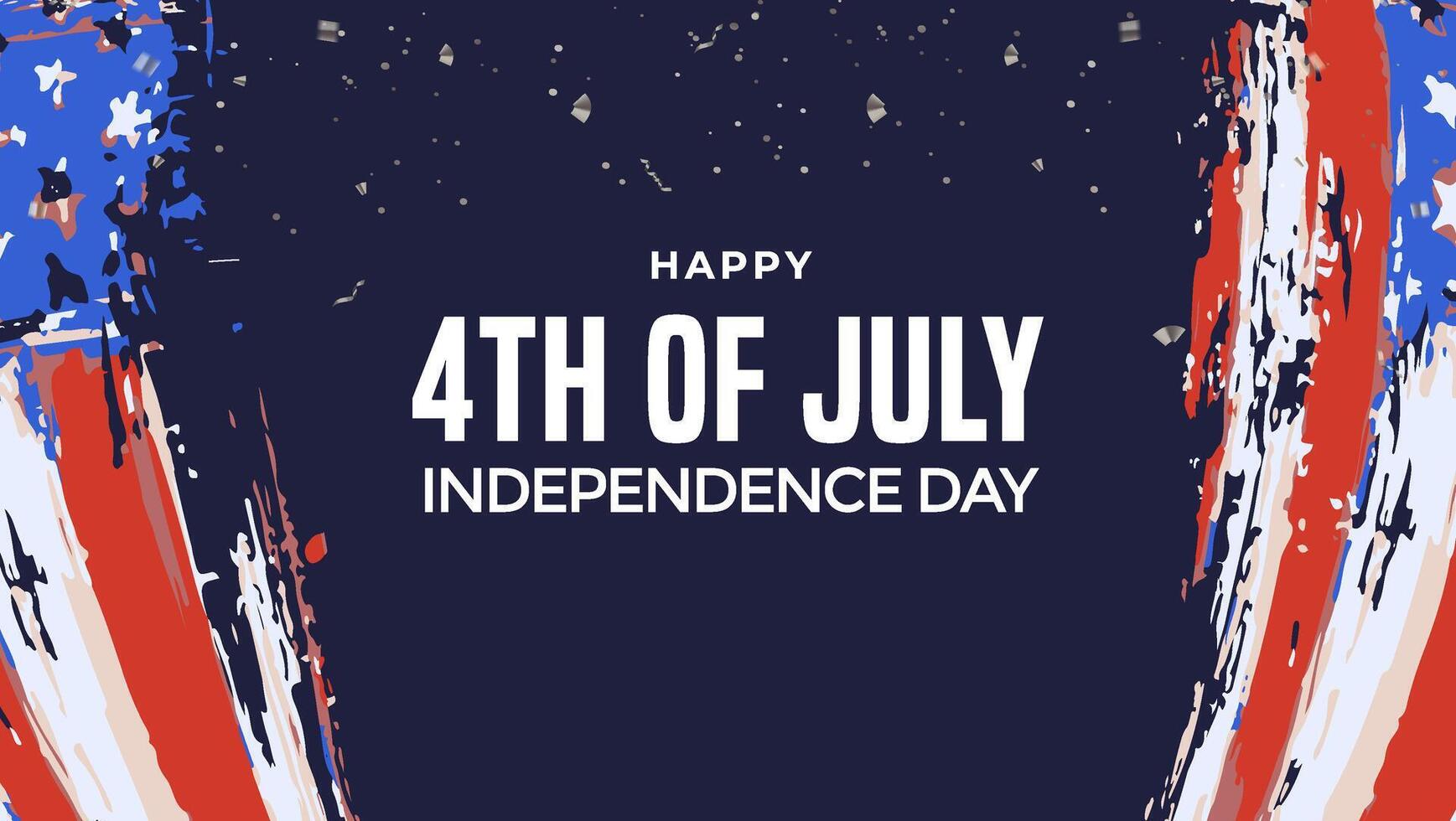 Happy Independence Day with usa flag Illustration.Fourth of July. suitable for banner vector