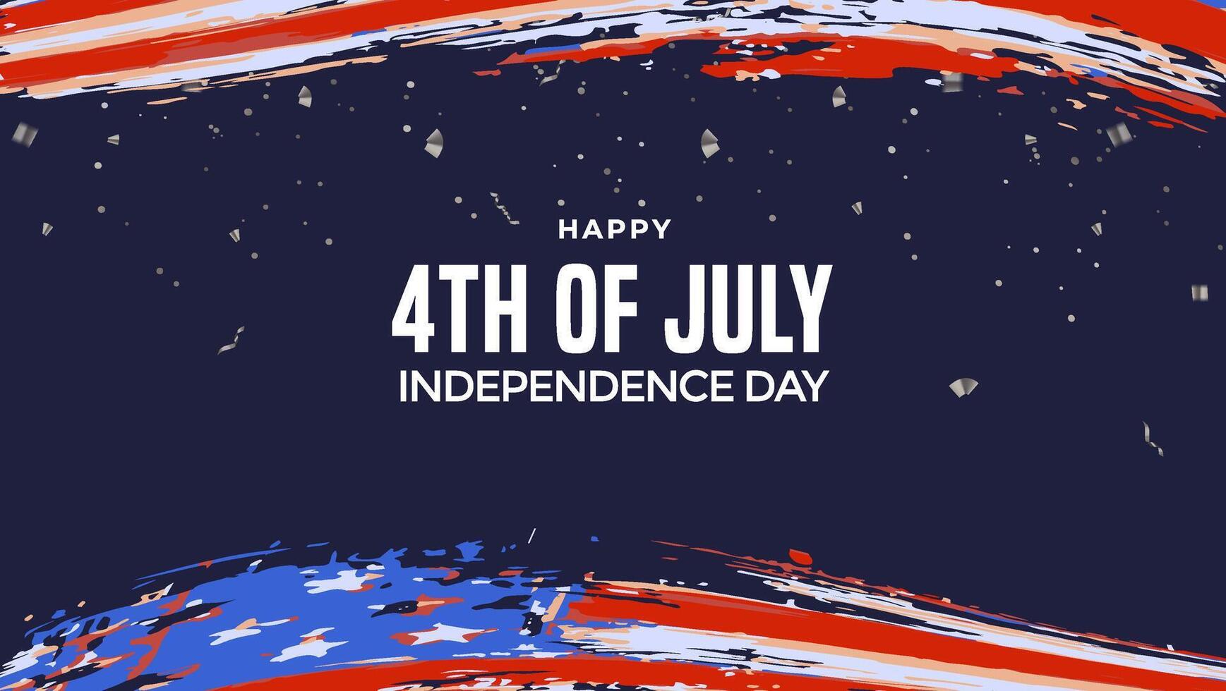 Happy Independence Day with America flag Illustration.Fourth of July. vector