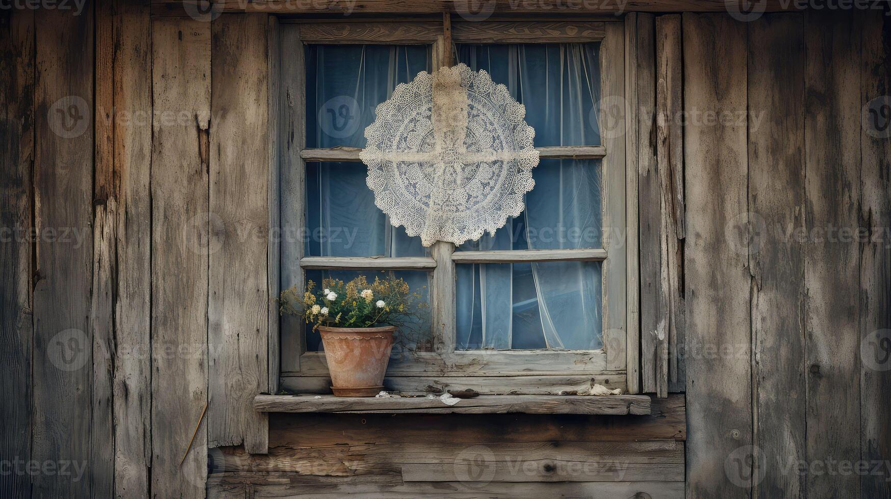 rustic door window photo