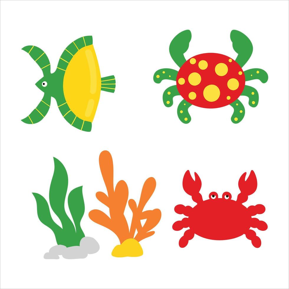 Ocean Wonders Unique Sea Animals Clipart For Aquatic Themes vector