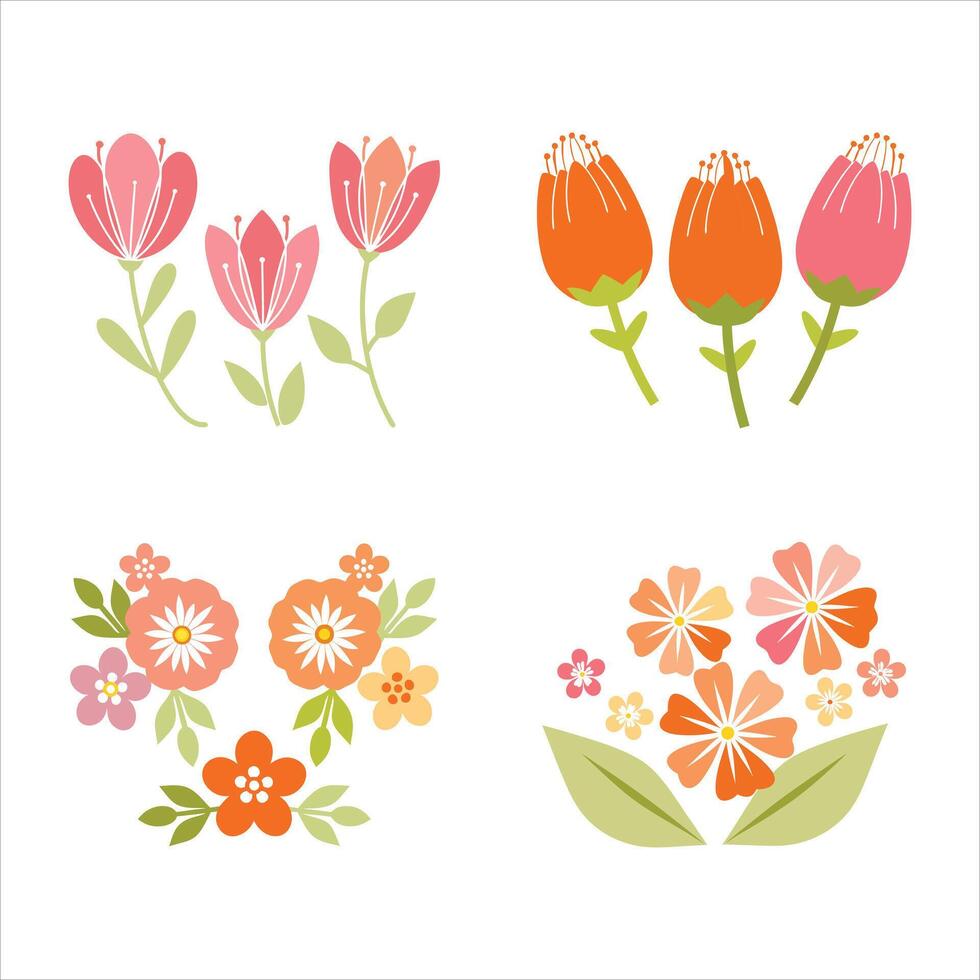 Blooming Creativity With Floral Clipart For Every Project vector