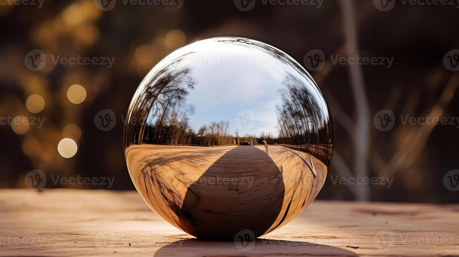 round metal sphere photo