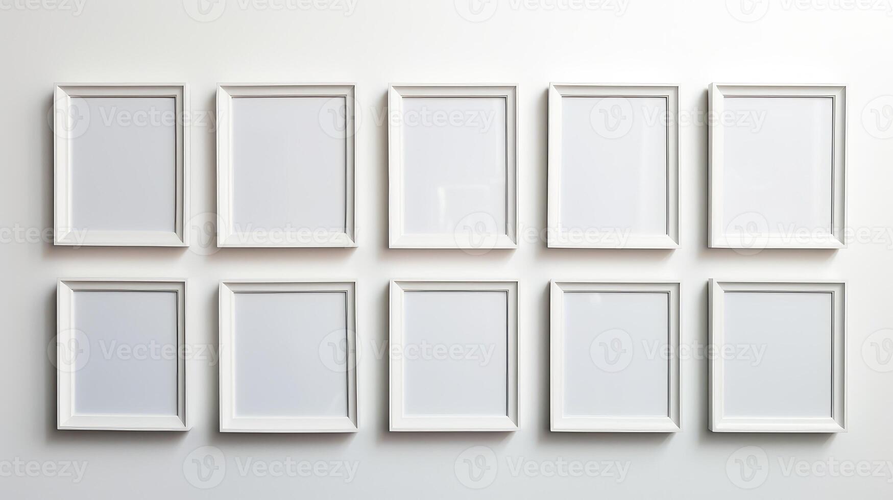 display empty frames on wall photo
