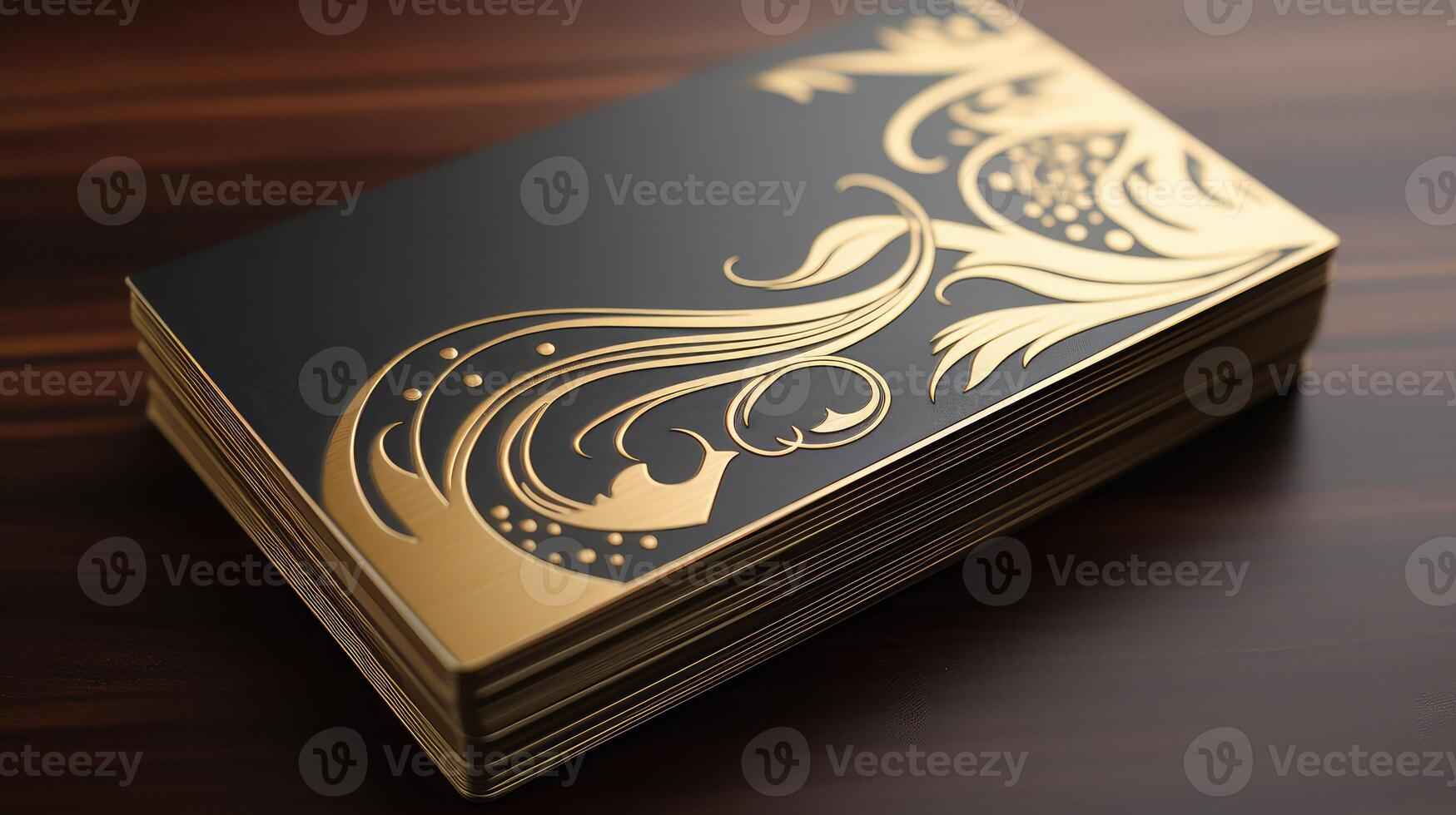premium gold foil business cards photo