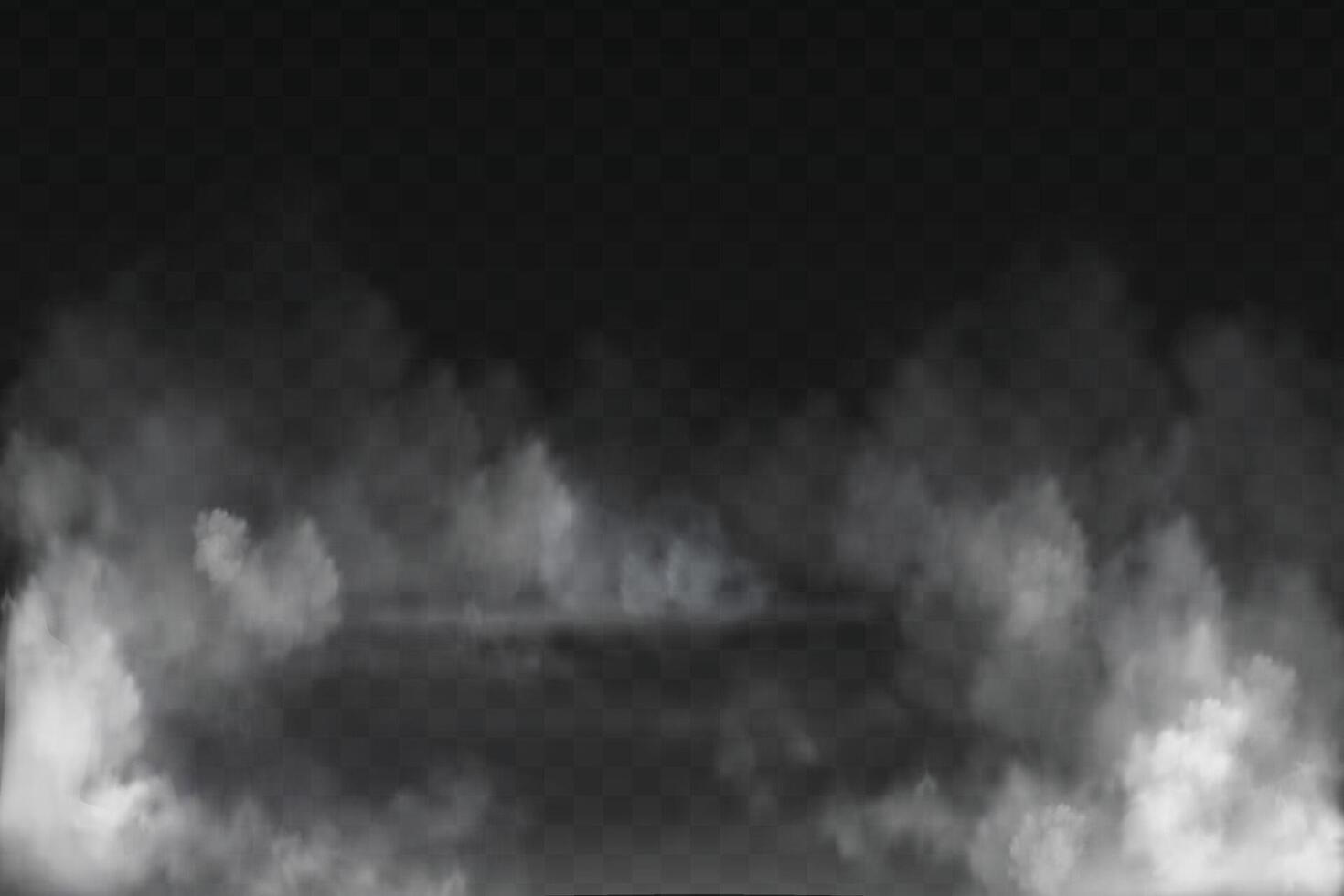 Smoke and fog on a black background vector