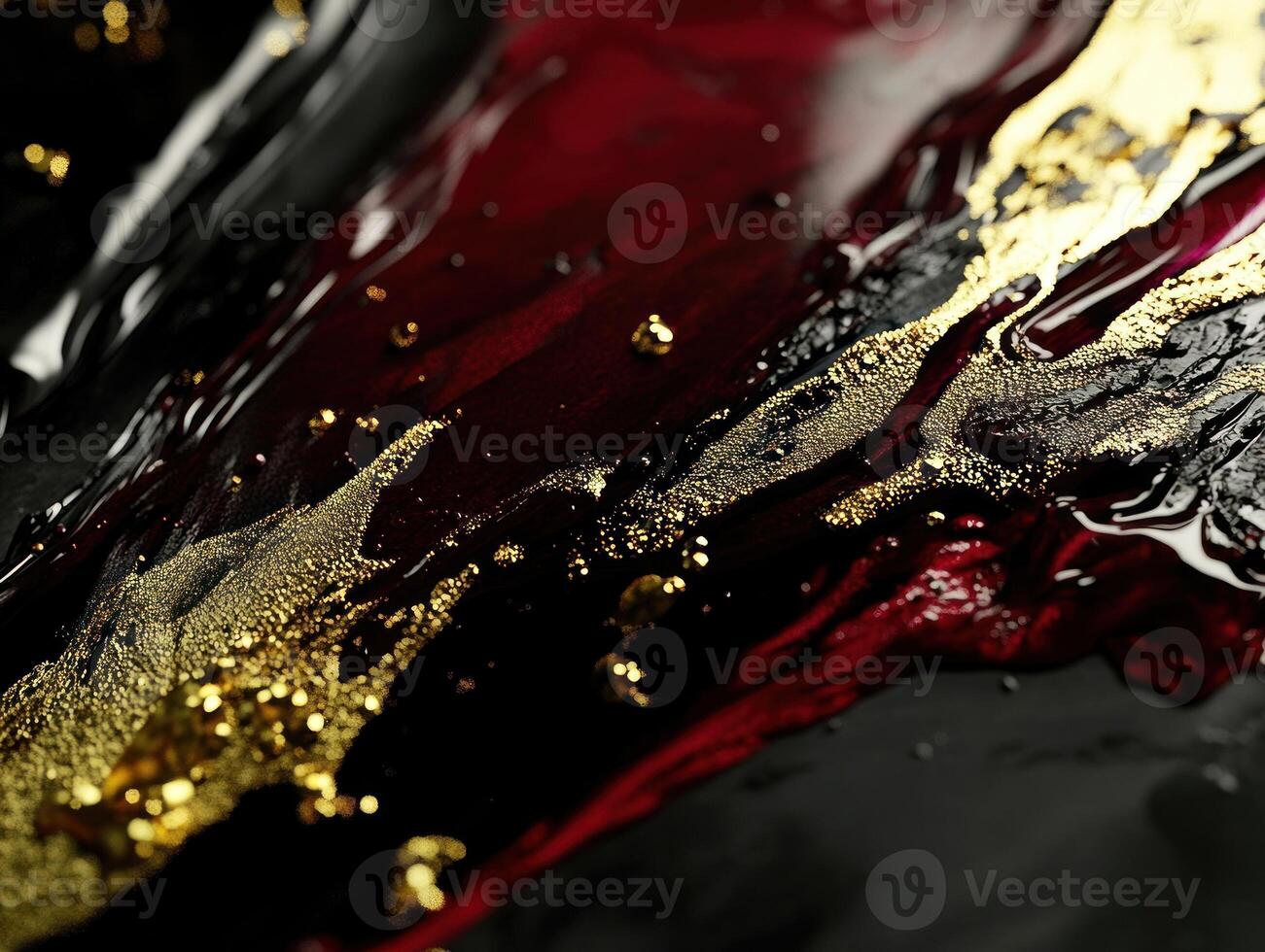 Dramatic close up of molten metallic gold texture for luxury design photo
