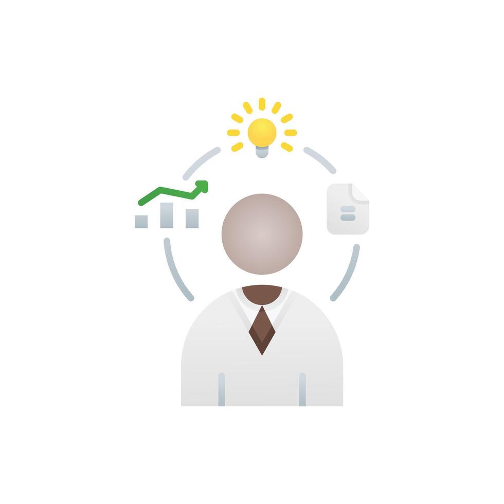 simple individual skills flat icon vector
