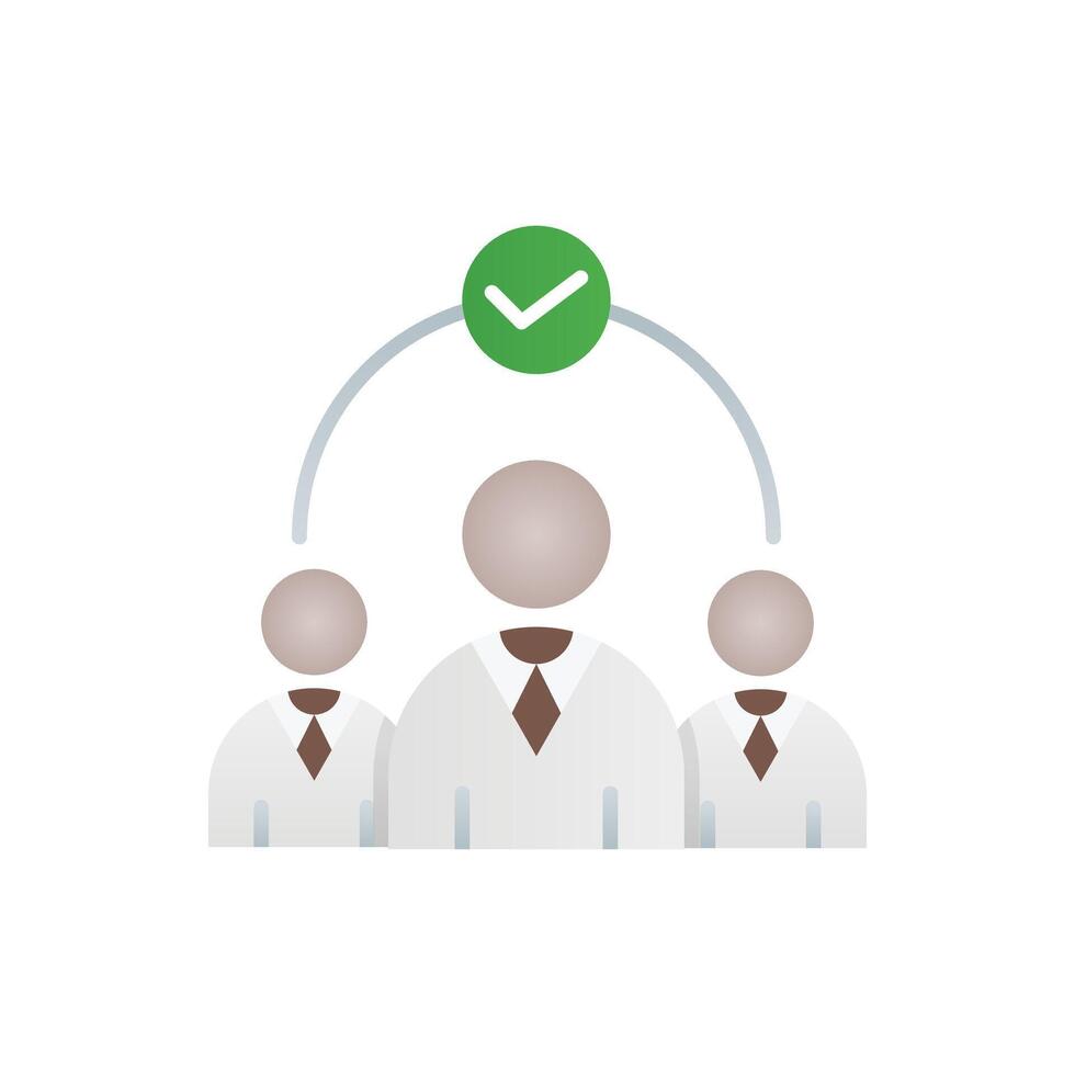 simple human resources flat icon vector