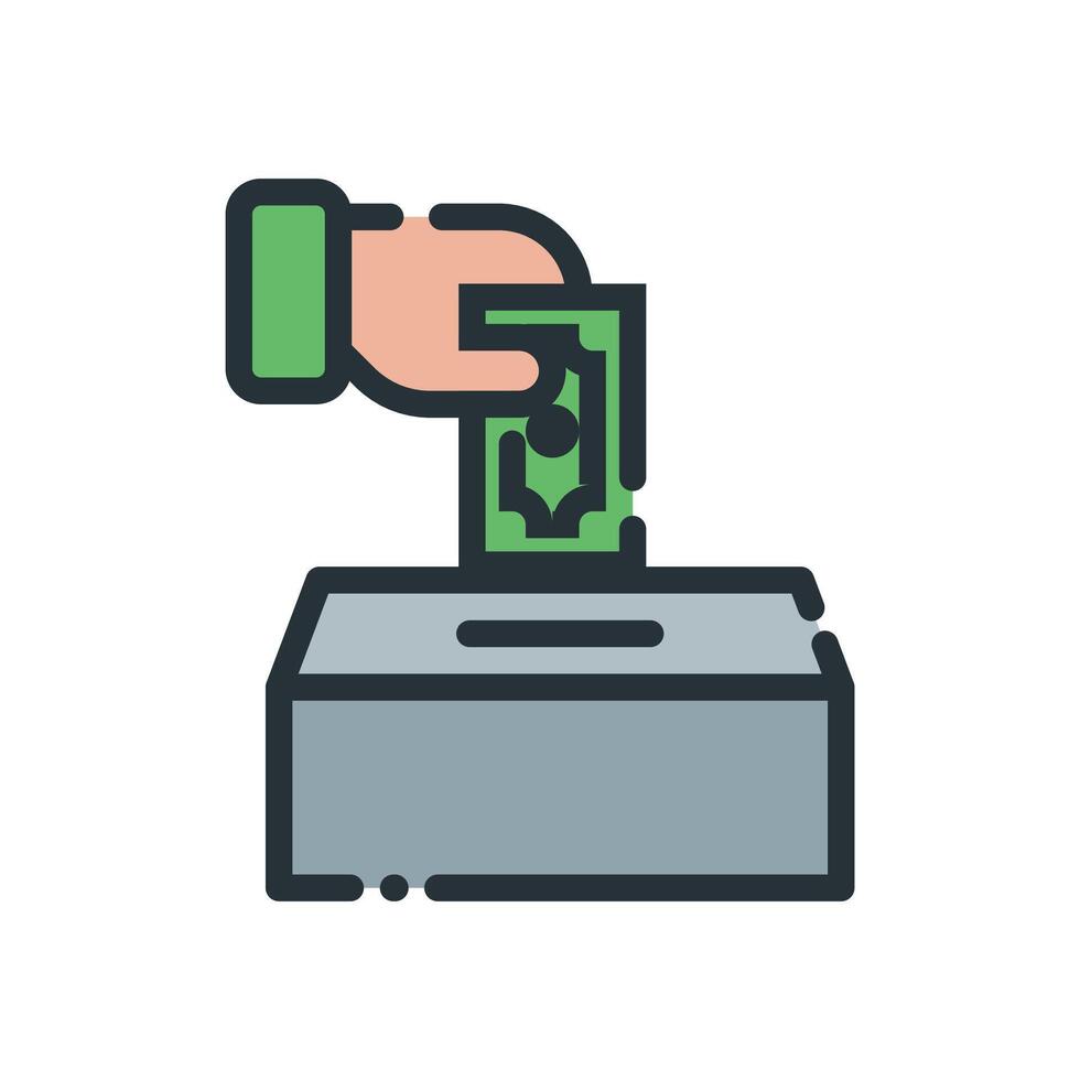 alms icon in the month of ramadan vector