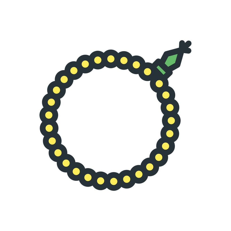 simple prayer beads icon vector
