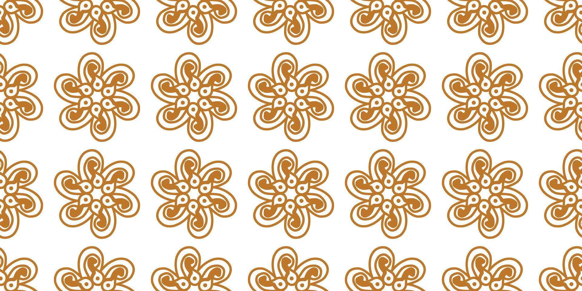 A brown and white floral pattern vector