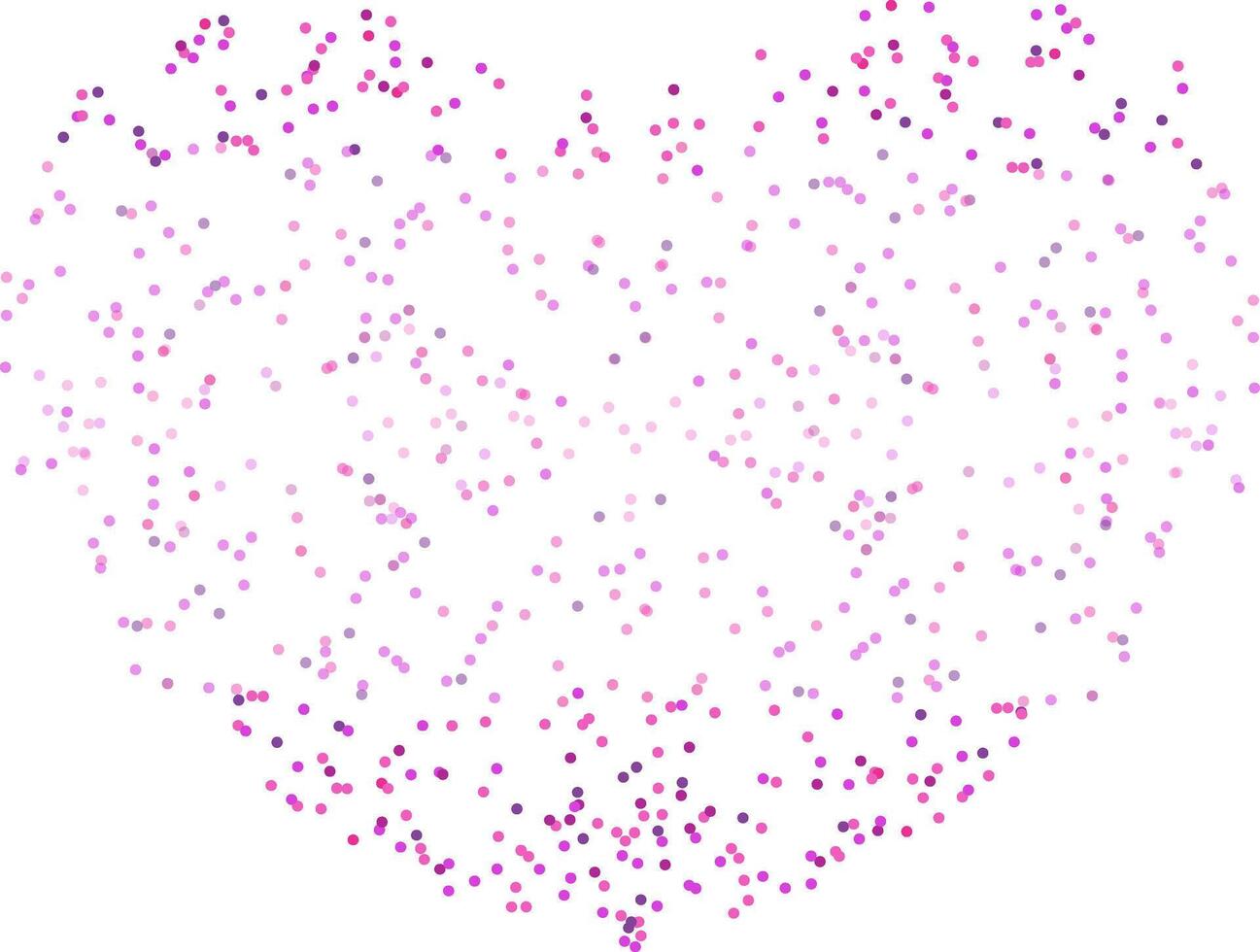 pink heart in glitter particles valentine love vector
