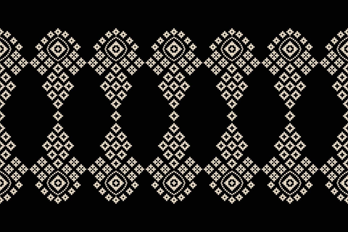 Black color background motif ethnic design ethnic pattern fabric pattern decoration. vector