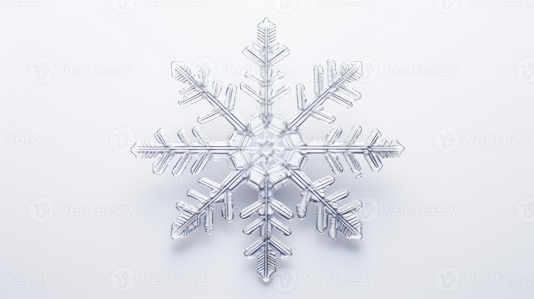 crystal snowflakes on white photo