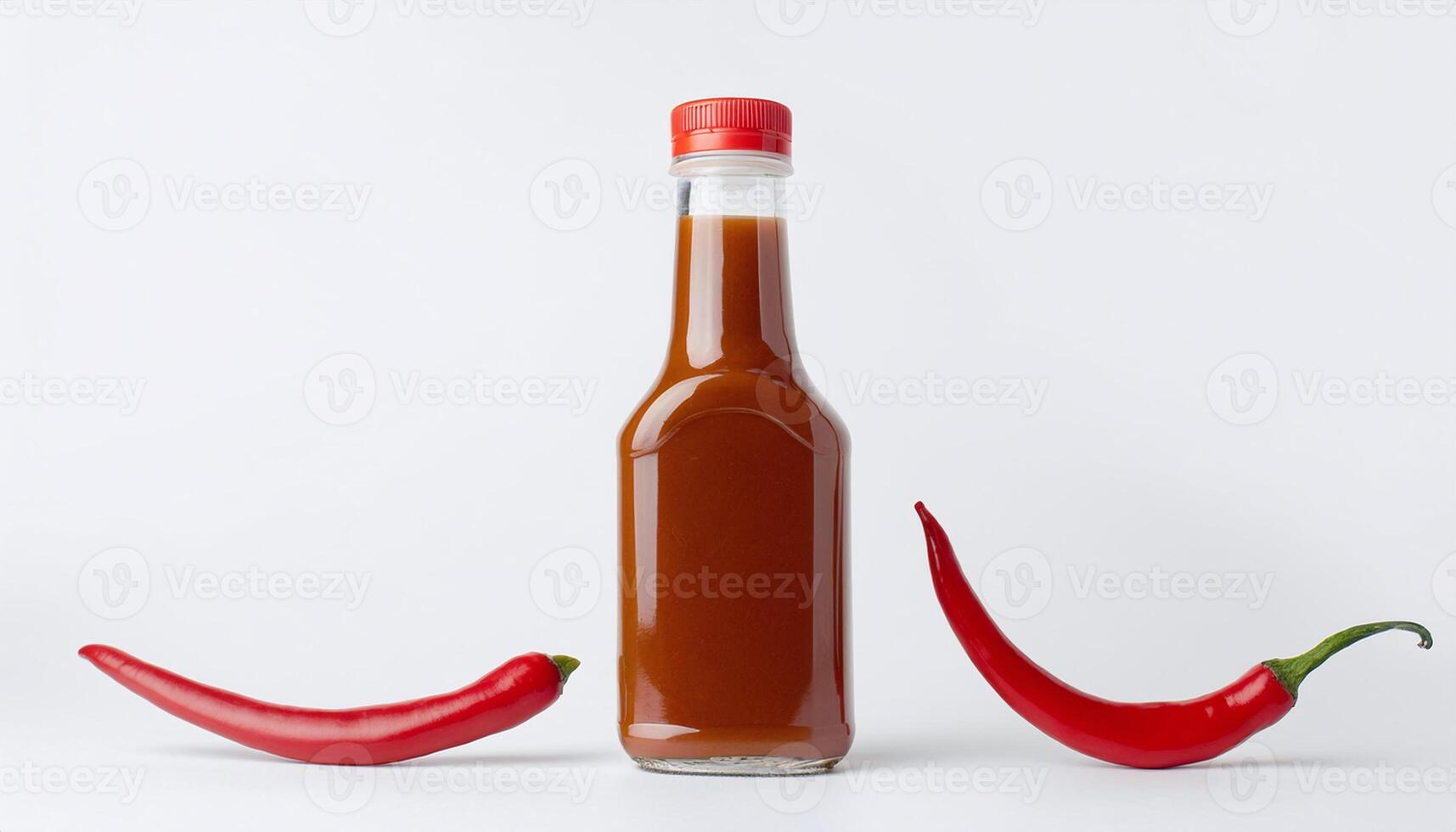 Red Hot Peppers with Sauce Bottle photo