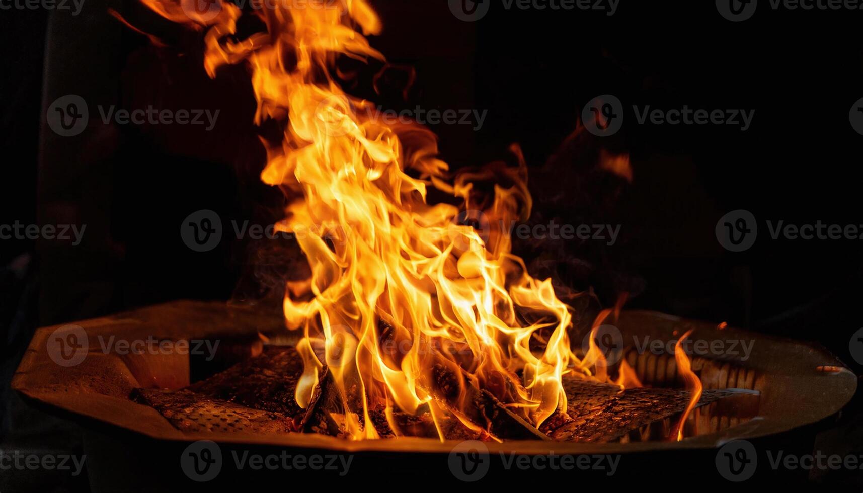 Fire on Dark Background photo