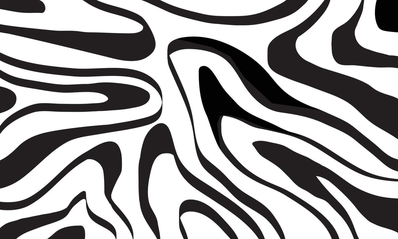 Black lines abstract pattern wave curve background vector