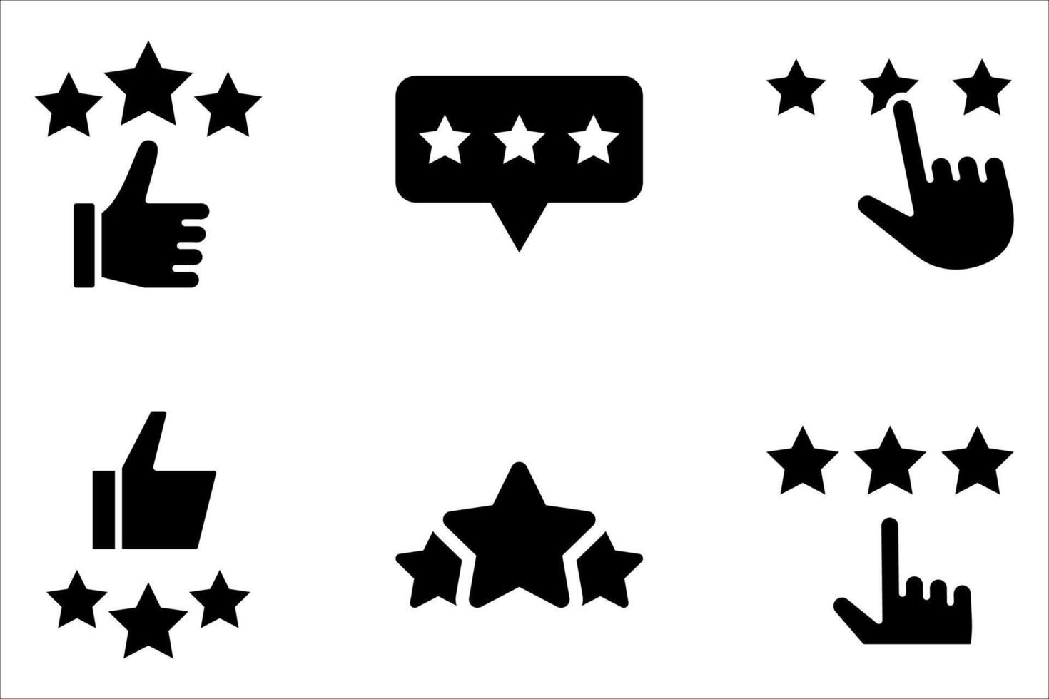 rating icon set, vector