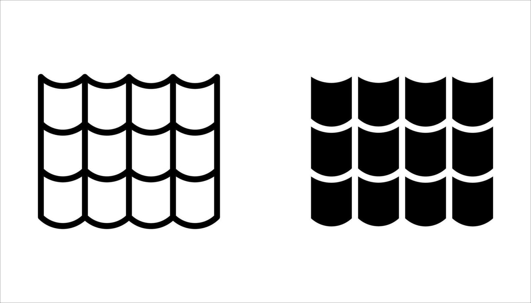 roof icon set on white background. vector