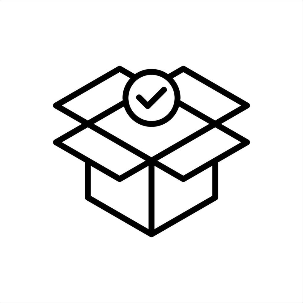 open box icon set on white background vector