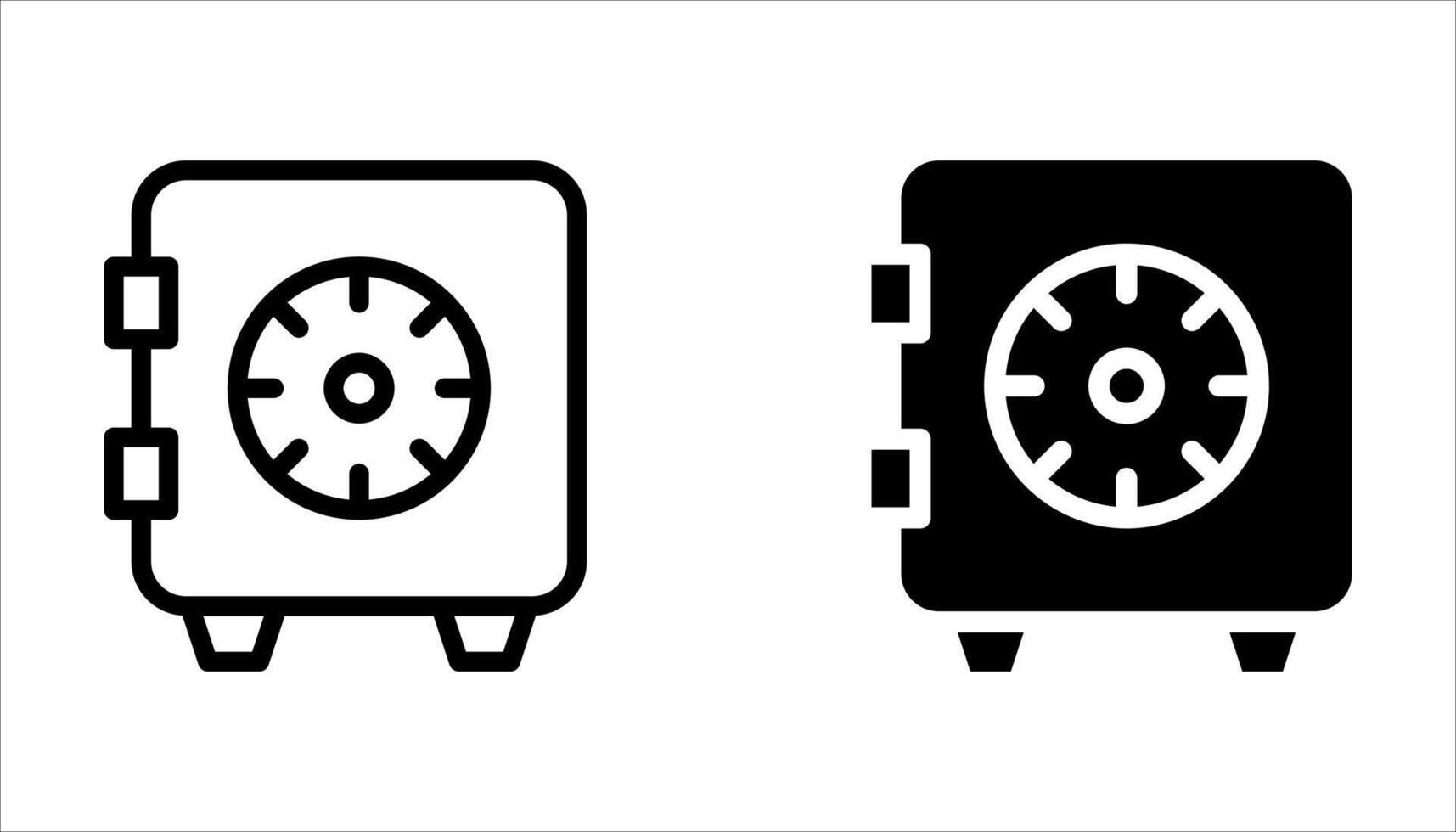 safe icon set, vector