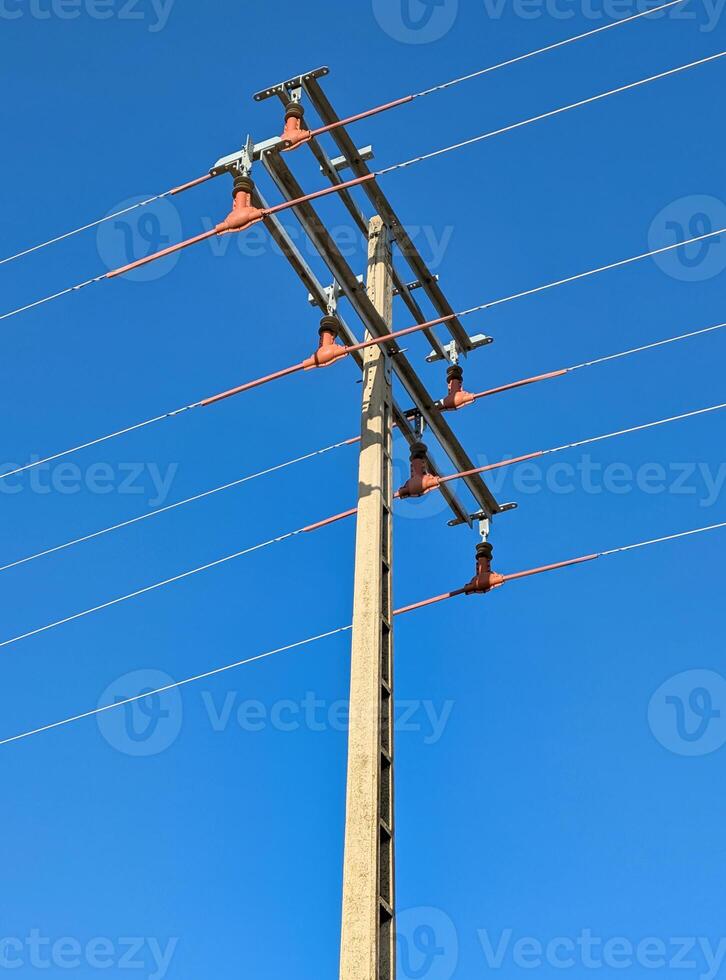 pole, electricity, wires, device, technolo photo