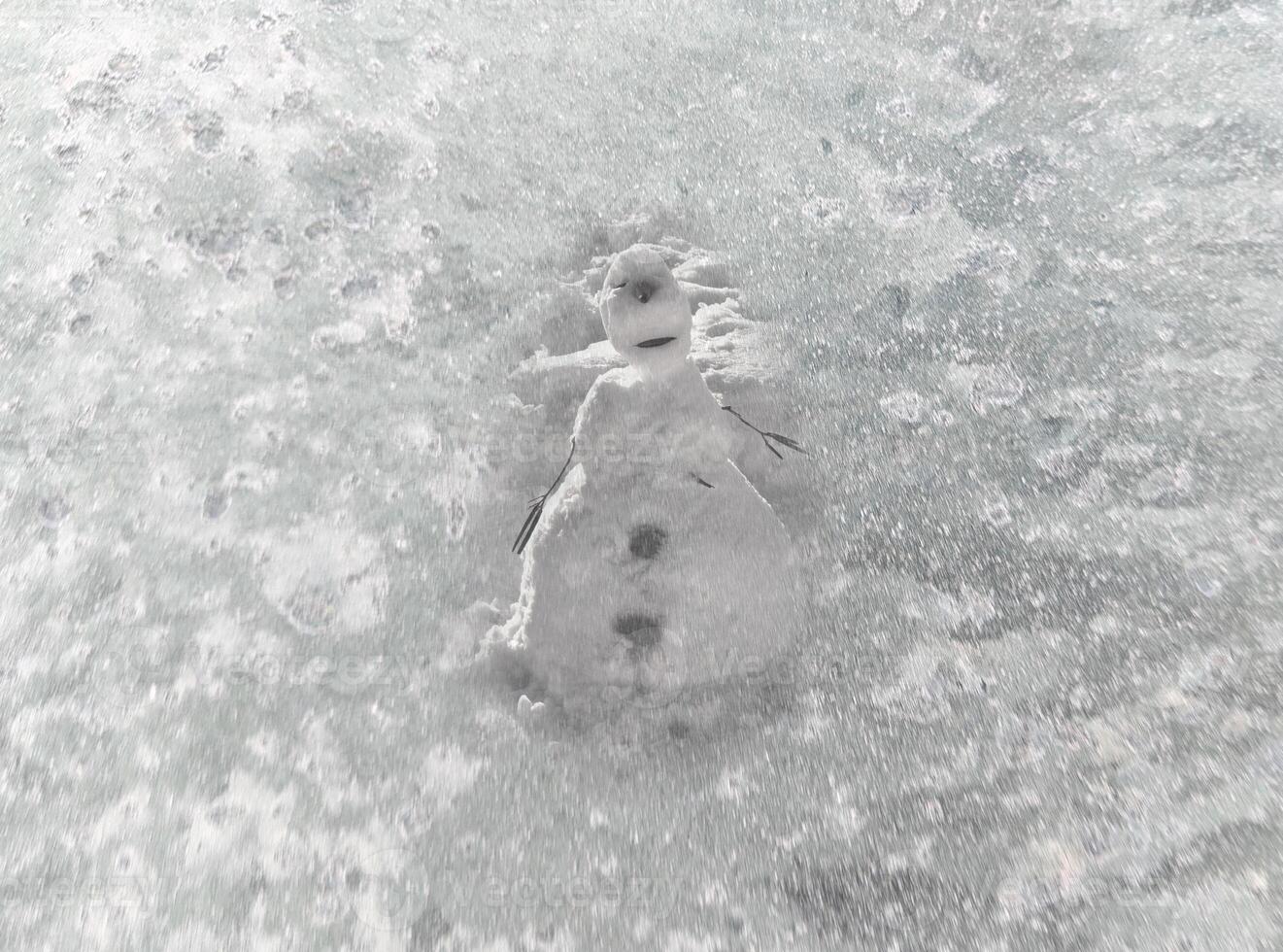 snowman, winter, white, January, figure, cold, glass, froz photo