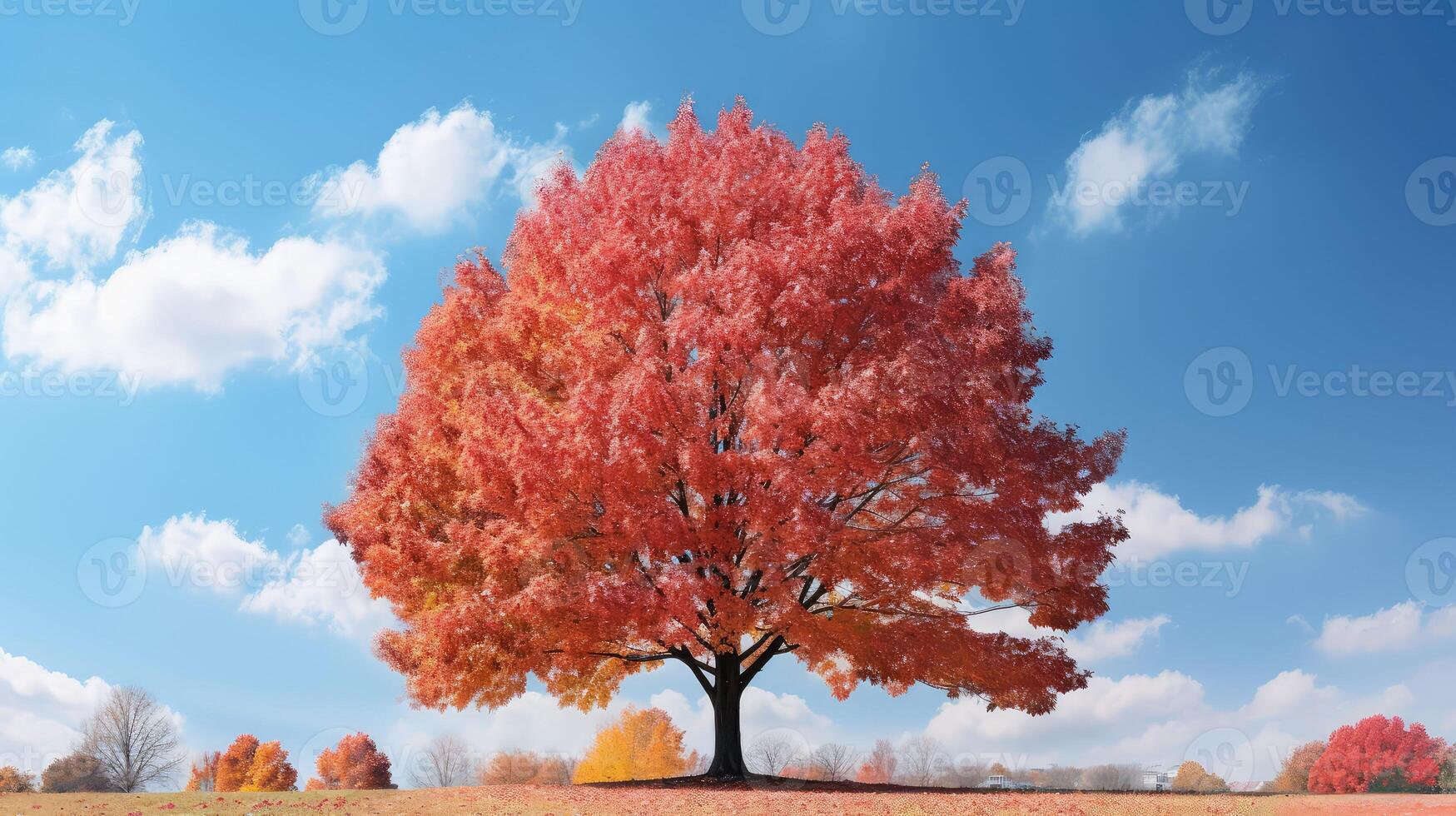 leaves tree skyline photo