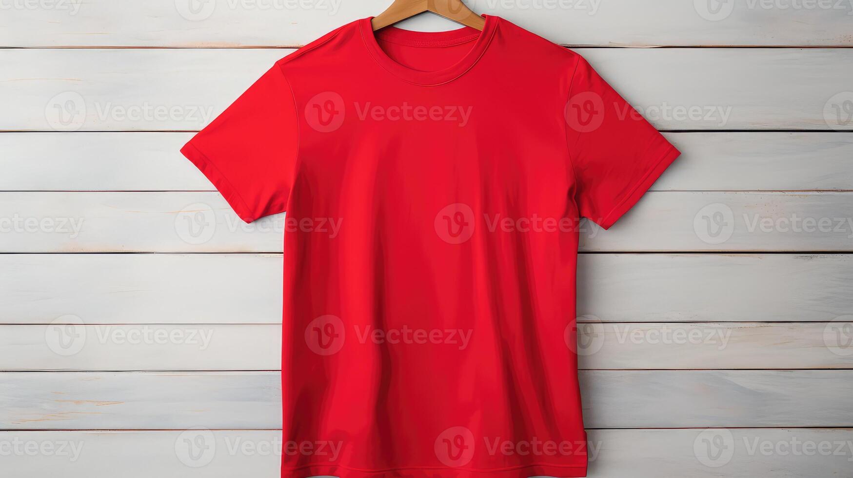 up red t shirt mock photo
