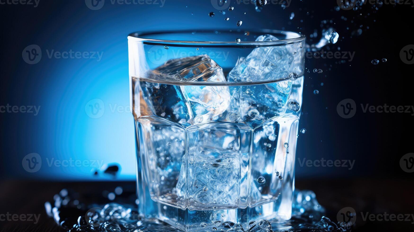 sparkling glass of water top photo